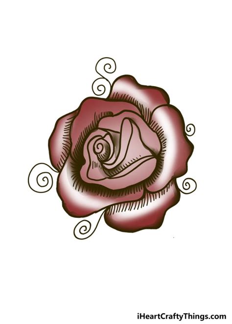 How To Draw A Rose Tattoo Step By Step!