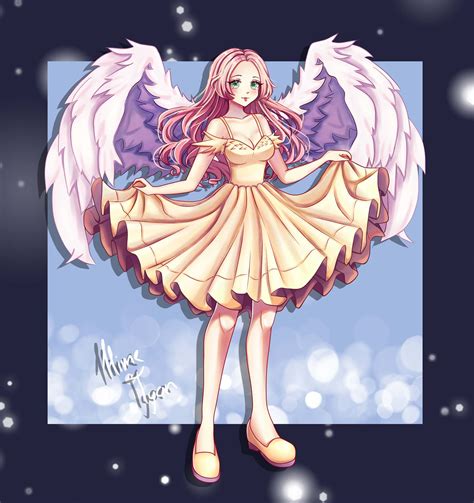 Anime Girl Angel Wings Drawing