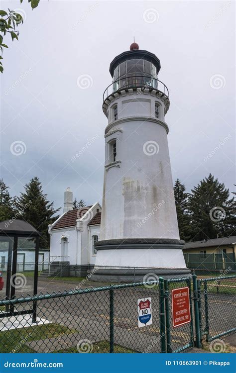 The Umpqua Lighthouse in Winchester Bay, Oregon Editorial Photo - Image ...