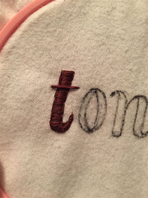 Any advice on hand embroidering letters? This is my first time doing it ...