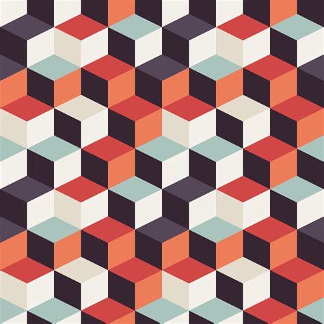 Geometric seamless pattern with retro squares 694052 Vector Art at Vecteezy