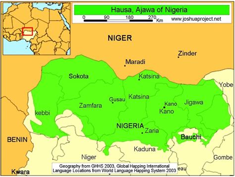 Hausa Language Map