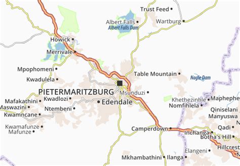 MICHELIN Pietermaritzburg map - ViaMichelin