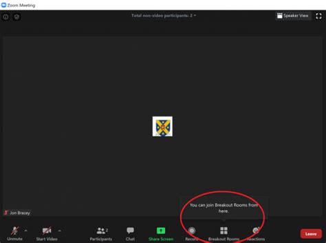 Zoom join breakout room button - perscore