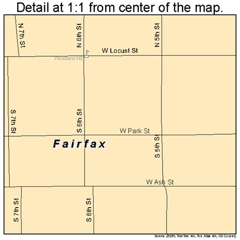 Fairfax Oklahoma Street Map 4024850