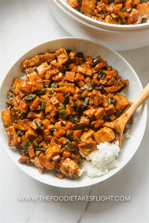 Tofu and Mixed Vegetable Rice Bowl - The Foodie Takes Flight