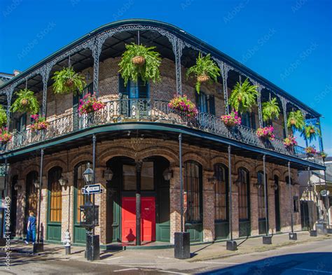 French Quarter architecture in New Orleans, Louisiana. House in French ...