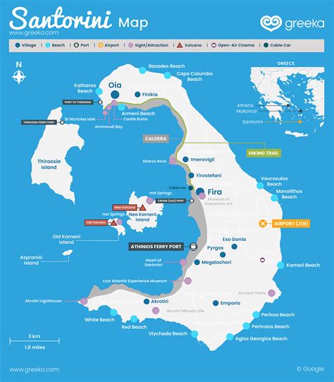 Map Of Santorini And Greece - Fall Trends 2024