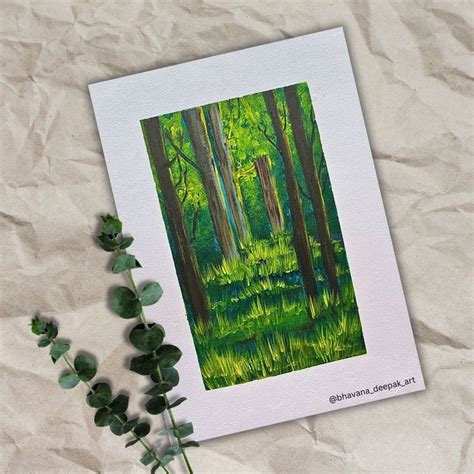 Original Forest Acrylic Painting , Forest Painting, Realistic Art of ...