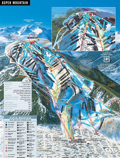 Aspen Mountain Trail map - Freeride