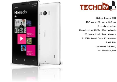 Nokia Lumia 930 phone Full Specifications, Price in India, Reviews