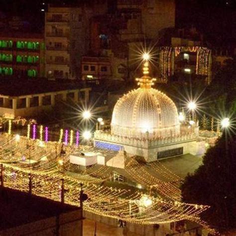 A picture of illuminated Ajmer Sharif Dargah