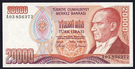 20000 Turkish Lira Note|World Banknotes & Coins Pictures | Old Money ...