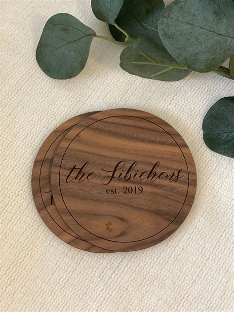 Wooden Coasters Personalized Coasters Custom Coasters Drink | Etsy