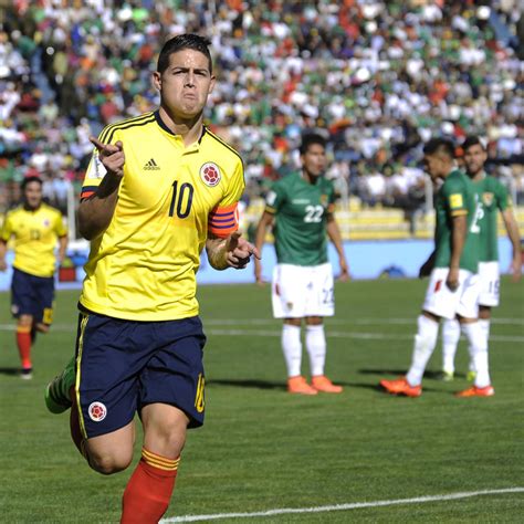 James Rodriguez Scores Excellent Goal in Colombian World Cup Qualifier ...