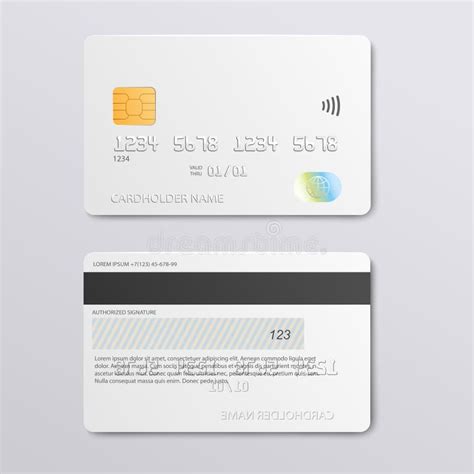 Credit Debit Card Front Back Stock Illustrations – 952 Credit Debit ...