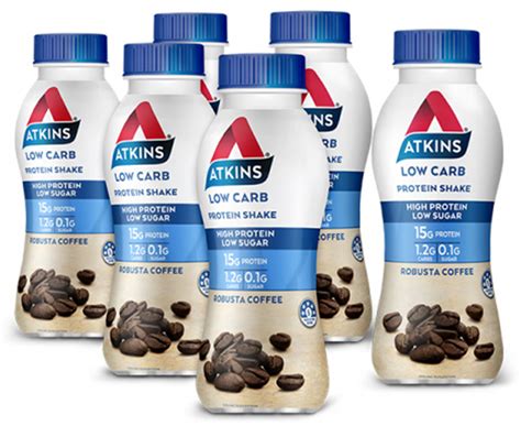 6 x Atkins Low Carb Protein Shake Robusta Coffee 330mL | GroceryRun.com.au