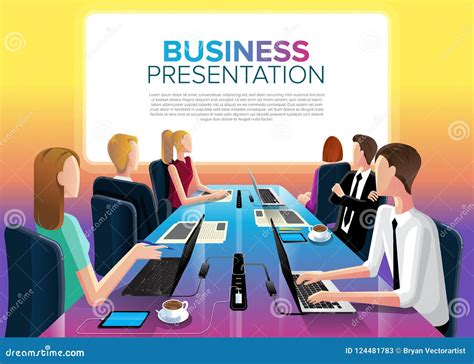 Business Group Meeting In Vector Stock Illustration Illustration Of