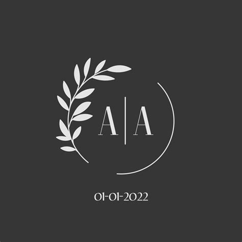 Initial letter AA wedding monogram logo design inspiration 15611488 ...