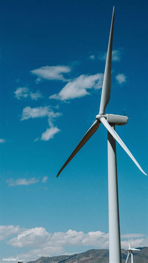 Download free image of Wind turbine with a blue sky by Teddy about ...