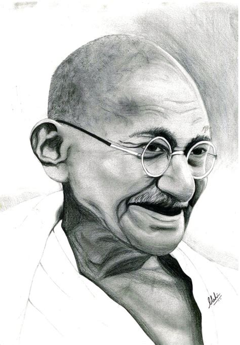 Mahatma Gandhi Sketch at PaintingValley.com | Explore collection of ...