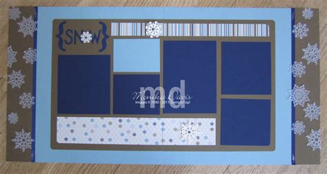 SNOW Scrapbook Layout - Stamping Together At Monika's Place