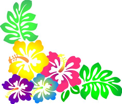 Hawaiian luau tiki flowers clipart clipart kid – Clipartix