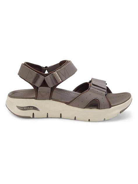 Skechers Arch Fit Sandals in Brown | Lyst