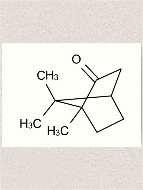 "Camphor Chemical Molecule Structure" Art Print by Girih | Redbubble