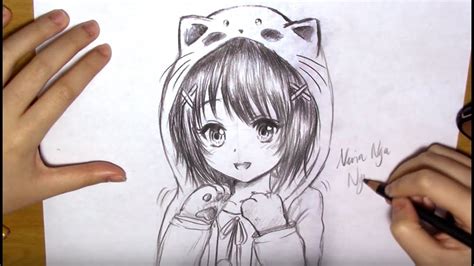 Top 142 + Hoodie cute anime girl drawings - Inoticia.net