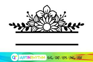 Floral Split Monogram Svg Graphic by artinrhythm · Creative Fabrica