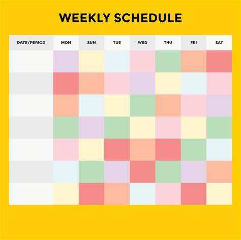 Weekly Work Schedule - 10 Free PDF Printables | Printablee