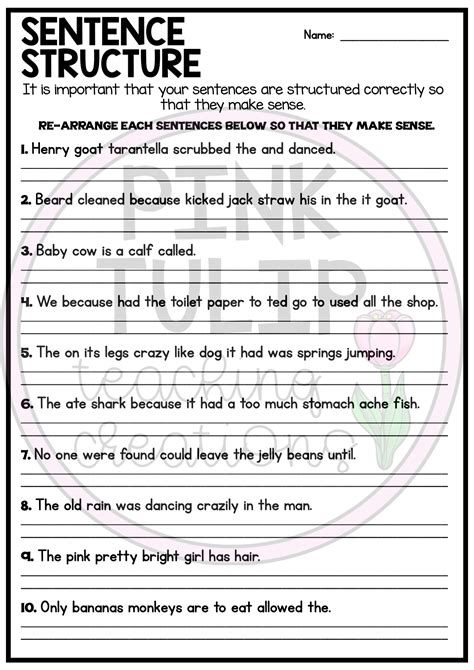 Sentence Types Activities