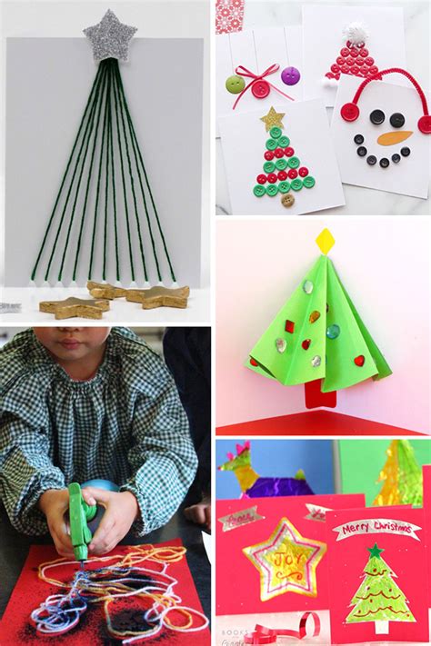 25 DIY Christmas Cards Crafts for Kids to Make: Preschool & School Age