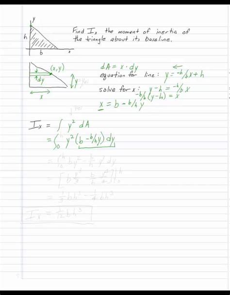 Moment Of Inertia Of Triangle