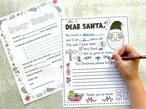 Free Printable Santa Letter Template (with Envelopes and "Stamps"!)