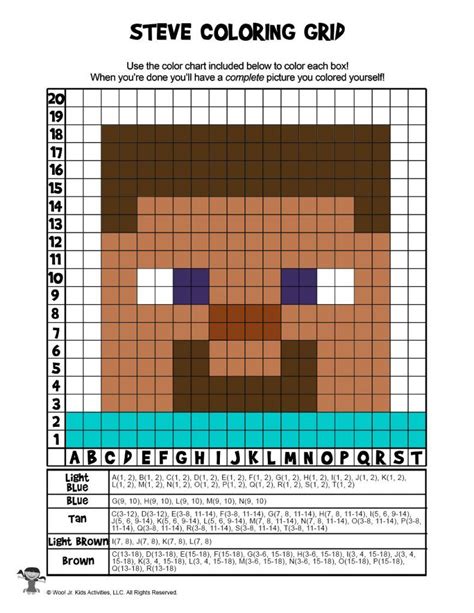 pixel art grids for minecraft Minecraft pixel templates building grid ...