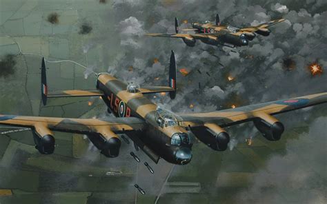 Download wallpapers Avro Lancaster, British strategic bomber, ww2, RAF ...