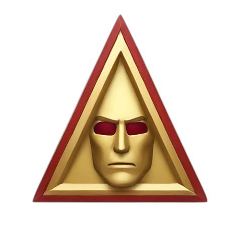 Rusty red inverted triangle road sign | AI Emoji Generator