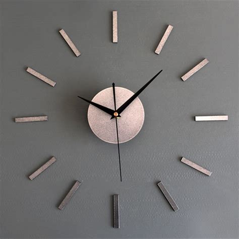 Modern Minimalist Wall Clock Fashion 3D Large Size Vogue Mirror Sticker ...