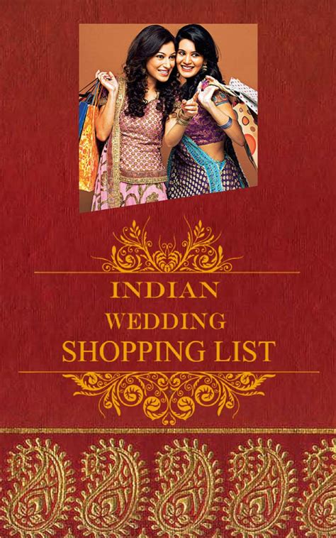 Indian Wedding Shopping List Wedding Shopping List Wedding | Etsy