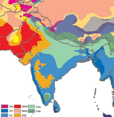 Climate Zones Map Of India