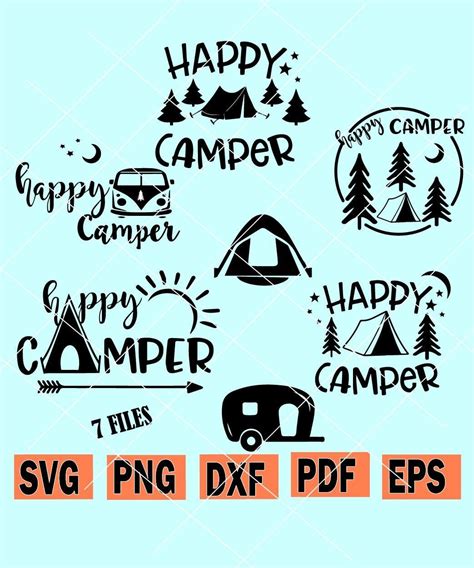 Happy camper svg bundle, Happy camper svg, Happy camper svg file ...