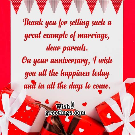 Anniversary Messages for Parents - Wish Greetings