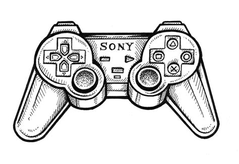 Playstation Controller Drawing at PaintingValley.com | Explore ...