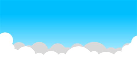 4 Cartoon blue sky and white clouds PPT backgrounds & Google Slides