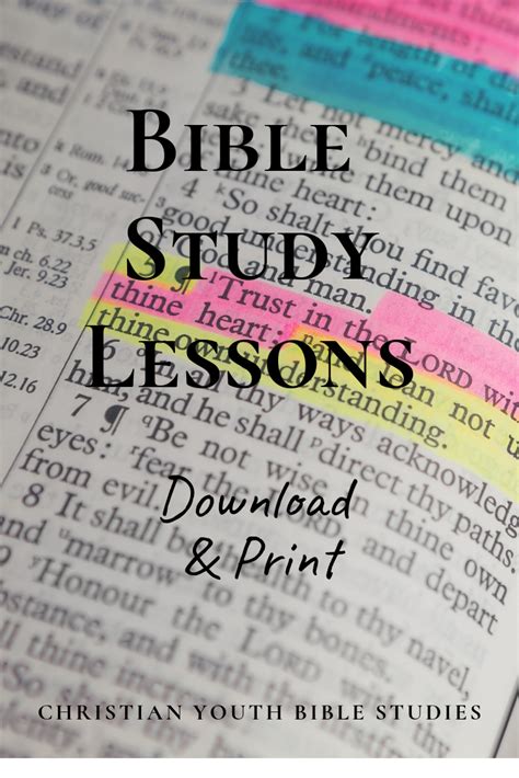 Free Printable Kjv Bible Study Lessons Web Free Bible Outlines And ...