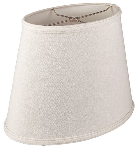 Cream Linen Hardback Oval Lamp Shade | Lamp Shade Pro