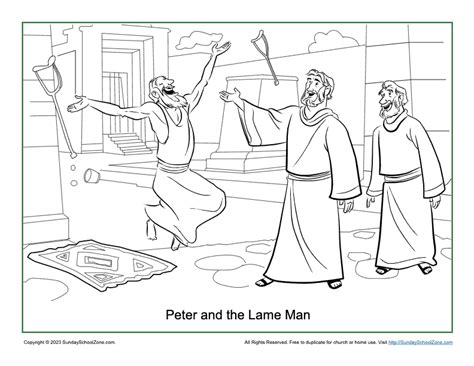 Lame Man Healed Coloring Page Printables | Sexiz Pix