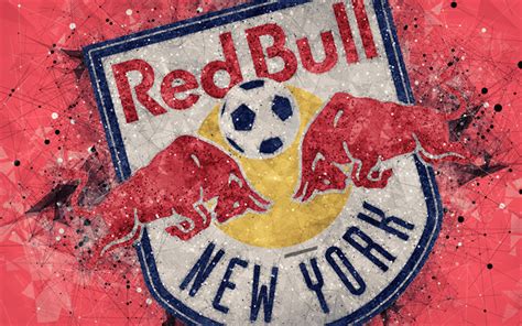 Download Wallpapers New York Red Bulls 4k American Soccer Club Logo